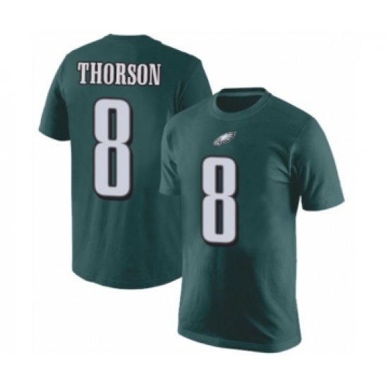 Philadelphia Eagles #8 Clayton Thorson Green Rush Pride Name & Number T-Shirt - Jersey