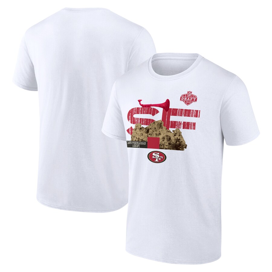 Men's San Francisco 49ers White 2025 NFL Draft T-Shirt - Jersey