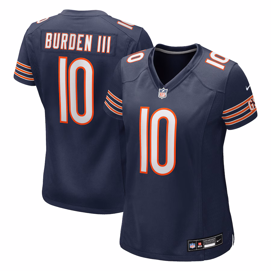 Women's Chicago Bears Luther Burden III Nike Navy Team Game Jersey - Jersey