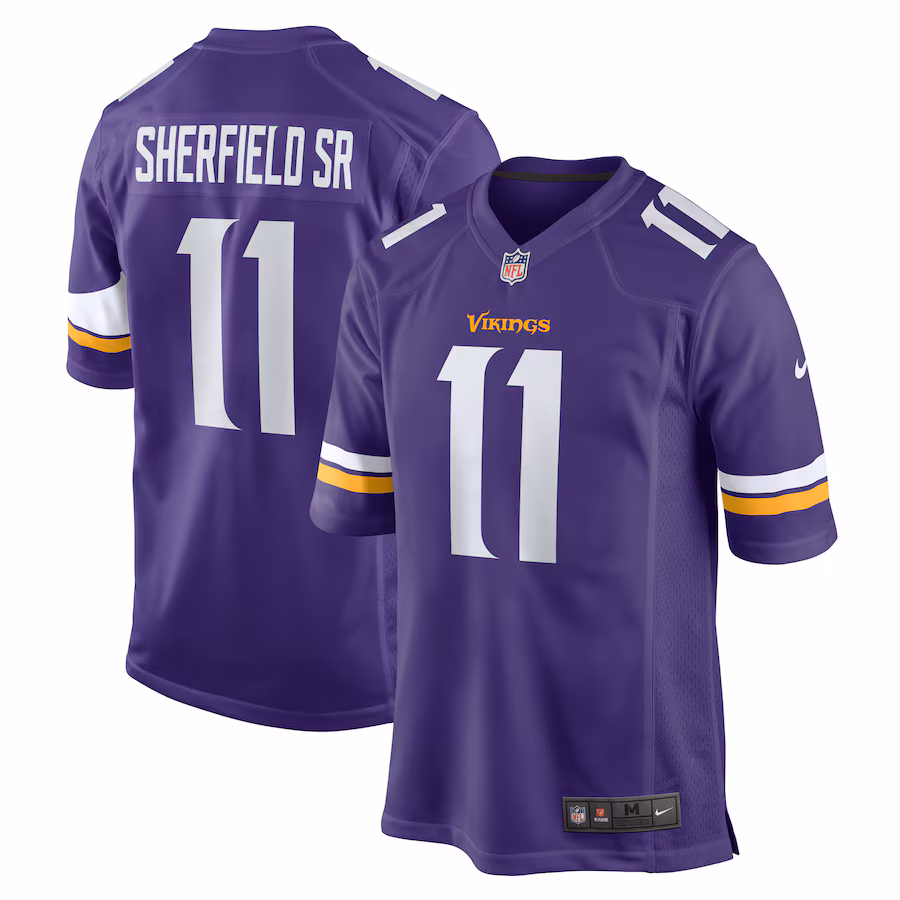 Men's Minnesota Vikings Trent Sherfield Sr. Nike  Purple Game Jersey - Jersey