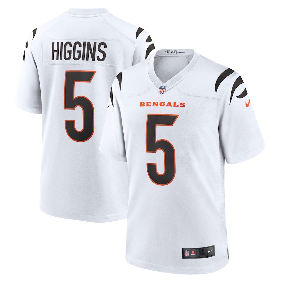 Men's Cincinnati Bengals Tee Higgins Nike White  Game Jersey - Jersey