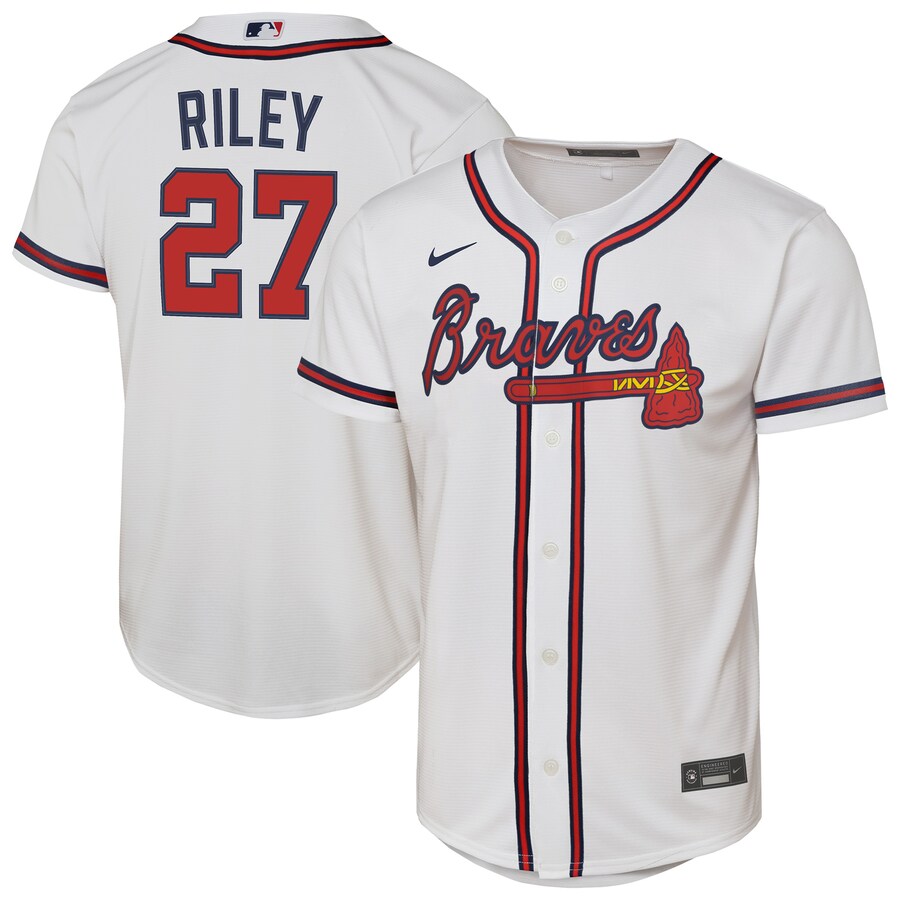 Youth Atlanta Braves Austin Riley Nike White Home Replica Player Jersey - Jersey