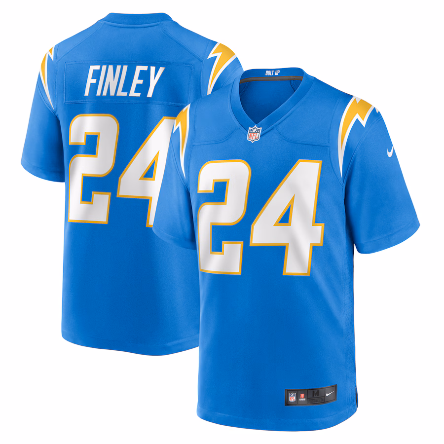 Men's Los Angeles Chargers AJ Finley Nike  Powder Blue Team Game Jersey - Jersey