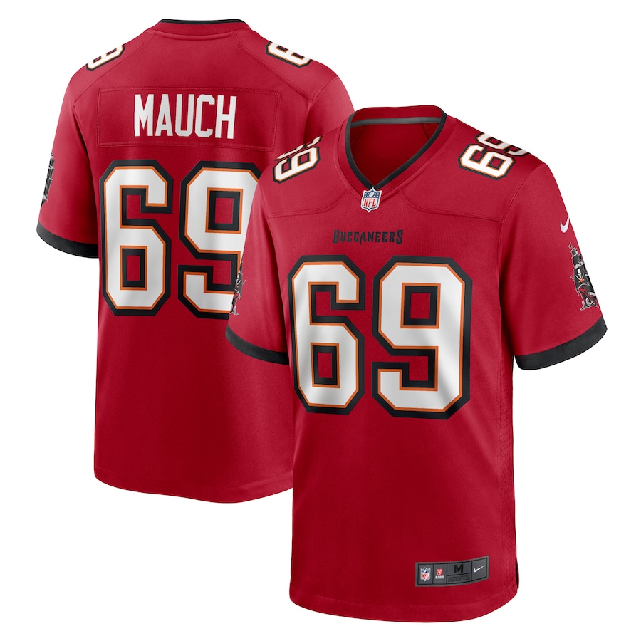 Men's Tampa Bay Buccaneers Cody Mauch Nike  Red  Game Jersey - Jersey