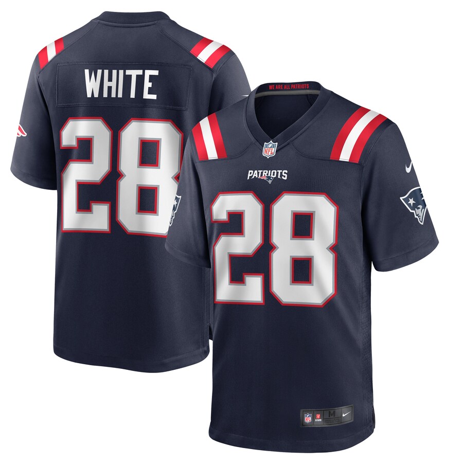 Men's New England Patriots James White Nike Navy Game Player Jersey - Jersey