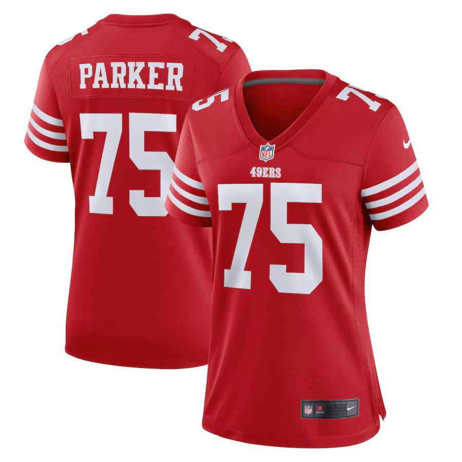 Women's San Francisco 49ers Brandon Parker Nike  Scarlet Team Game Jersey - Jersey