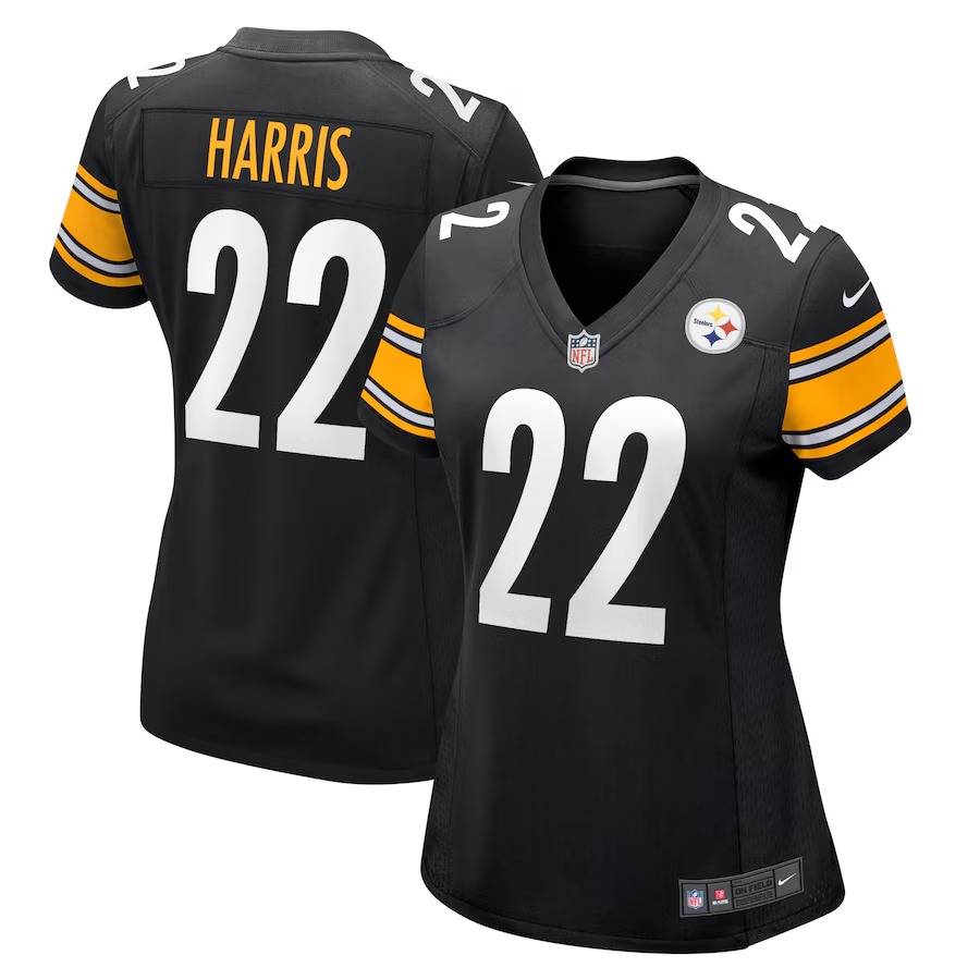 Women's Pittsburgh Steelers Najee Harris Nike Black Team Game Jersey - Jersey