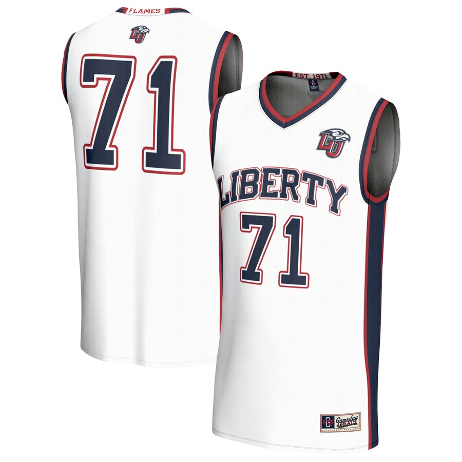 Youth GameDay Greats #71 White Liberty Flames Lightweight Basketball Fashion Jersey - Jersey
