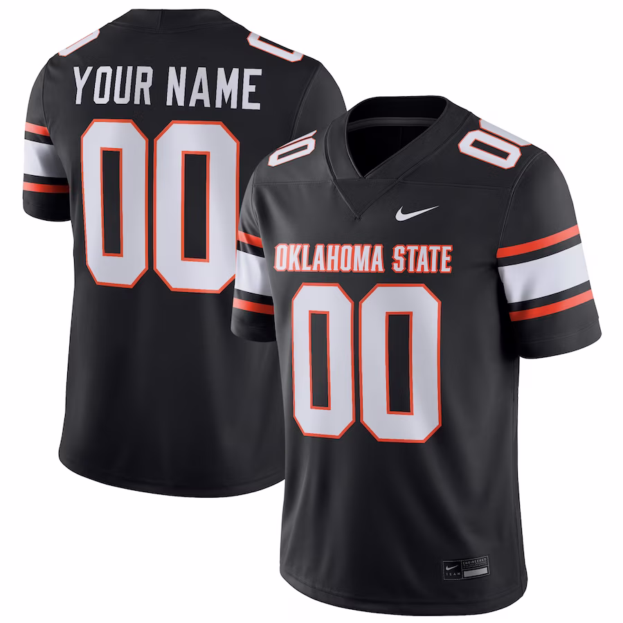 Oklahoma State Cowboys Nike  Alternate Custom Game Jersey – Black - Jersey