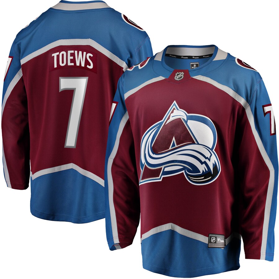 Men's Colorado Avalanche Devon Toews Fanatics Branded Burgundy Home Breakaway Player Jersey - Jersey