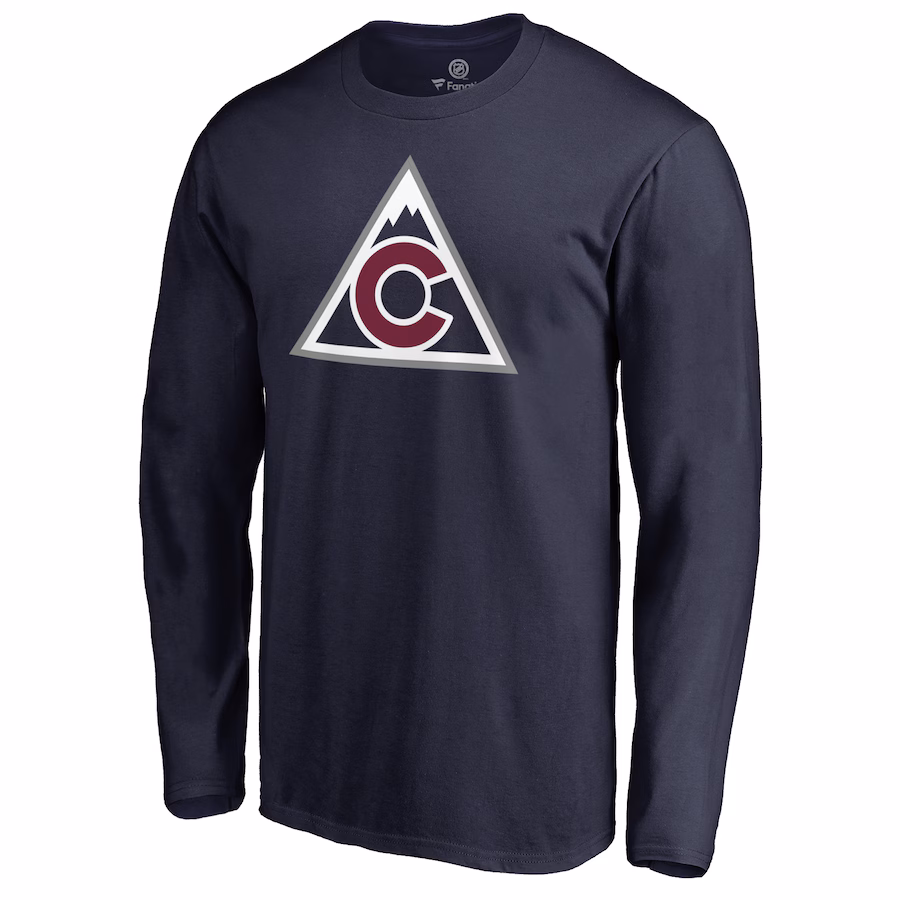 Men's Colorado Avalanche Navy Team Alternate Long Sleeve T-Shirt - Jersey