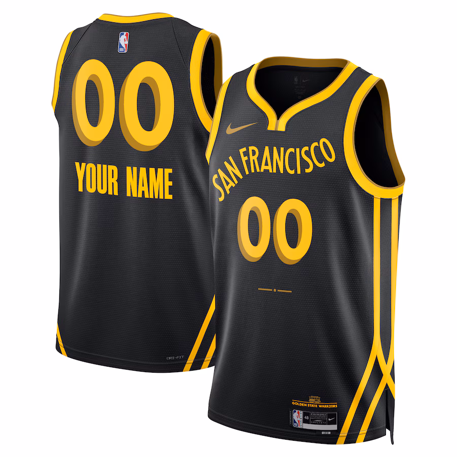 Unisex Golden State Warriors  Nike Black 2023/24 Custom Swingman Jersey - City Edition - Jersey