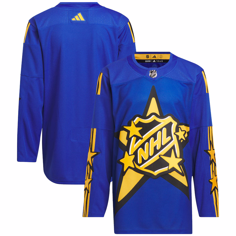 Men's 2024 NHL All-Star Game adidas x drew house Blue Primegreen Authentic Jersey - Jersey