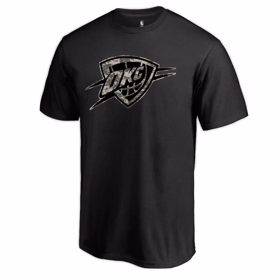 Men's Oklahoma City Thunder Black Cloak Camo T-Shirt - Jersey