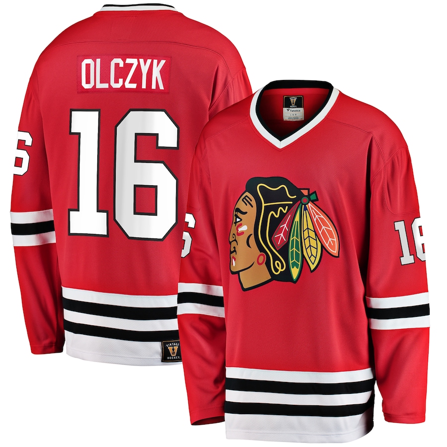 Men's Chicago Blackhawks Eddie Olczyk Fanatics Red Premier Breakaway Retired Player Jersey - Jersey