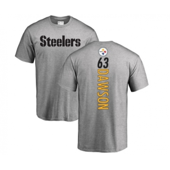 Football Pittsburgh Steelers #63 Dermontti Dawson Ash Backer T-Shirt - Jersey