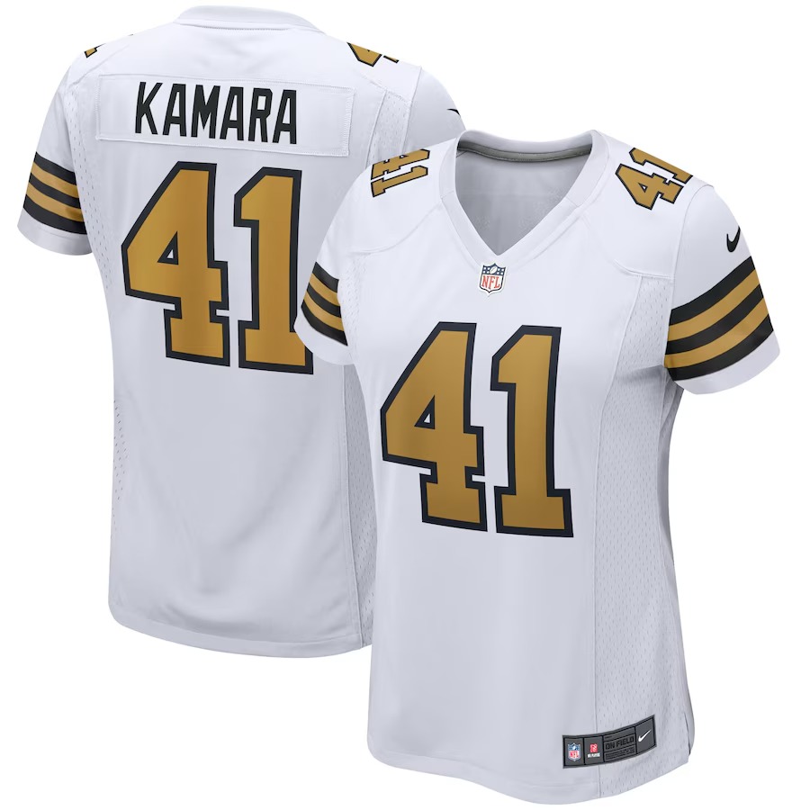 Women's New Orleans Saints Alvin Kamara Nike White Alternate Game Player Jersey - Jersey