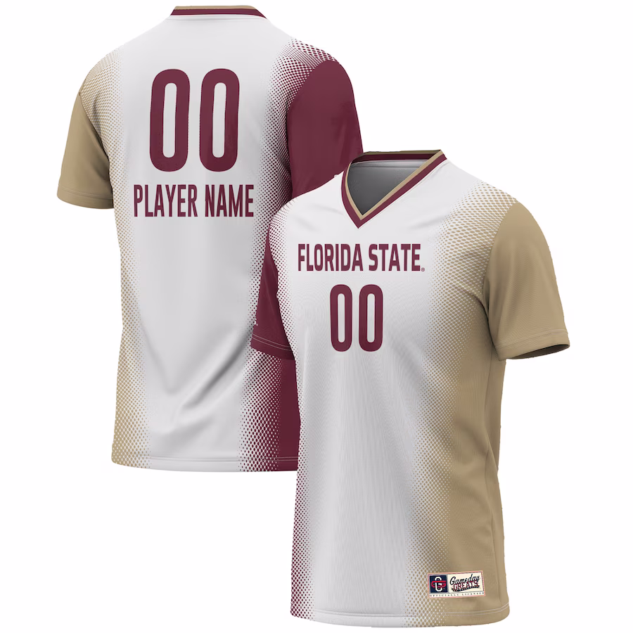 Florida State Seminoles GameDay Greats Youth NIL Pick-A-Player Lightweight Women's Soccer Jersey - White - Jersey