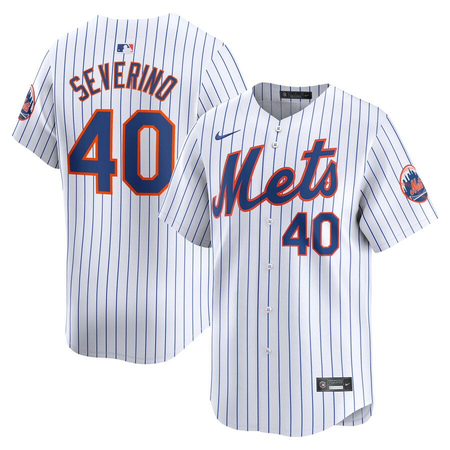 Men's New York Mets Luis Severino Nike White Home Limited Player Jersey - Jersey