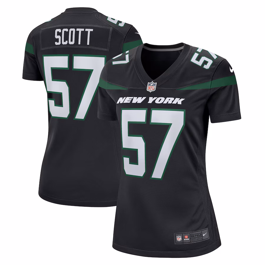 Women's New York Jets Bart Scott Nike Black Retired Player Jersey - Jersey