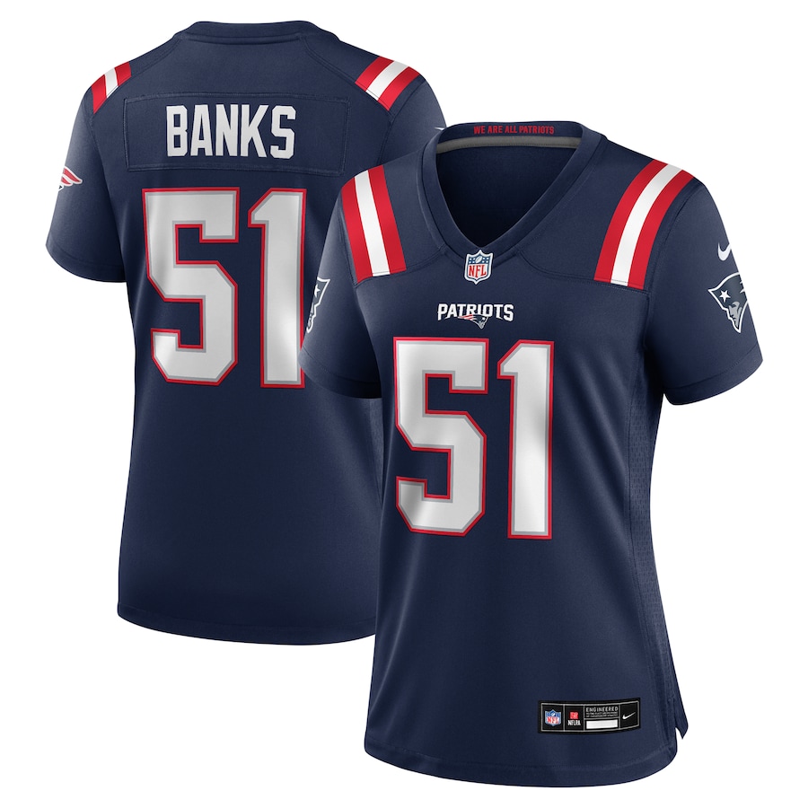 Women's New England Patriots Keshawn Banks Nike Navy Game Jersey - Jersey