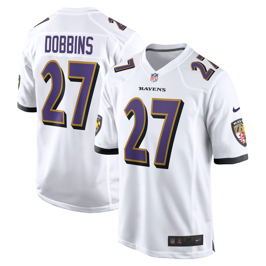 Men's Baltimore Ravens J.K. Dobbins Nike White Away Game Player Jersey - Jersey