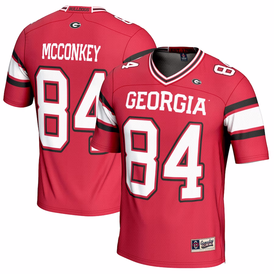 Ladd McConkey Georgia Bulldogs GameDay Greats NIL Player Football Jersey - Red - Jersey