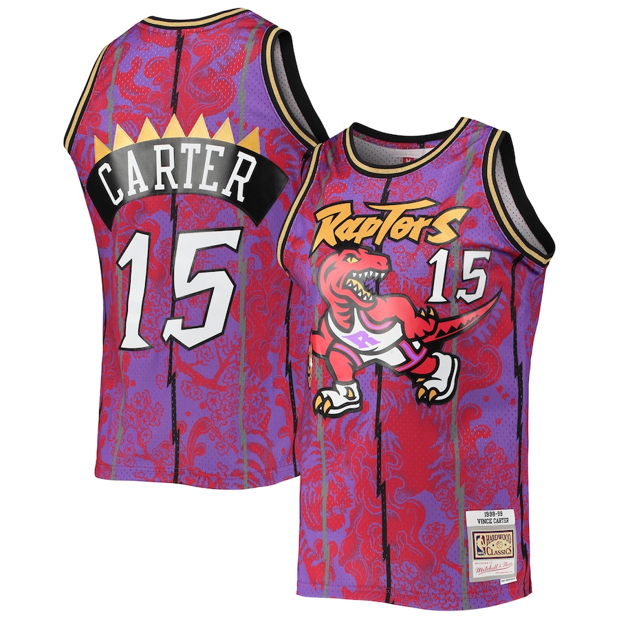 Men's Toronto Raptors Vince Carter Mitchell & Ness Purple Hardwood Classics 1998/99 Lunar New Year Swingman Jersey - Jersey