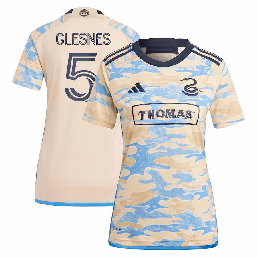 Women's Philadelphia Union Jakob Glesnes adidas Tan 2023 For Philly Replica Jersey - Jersey