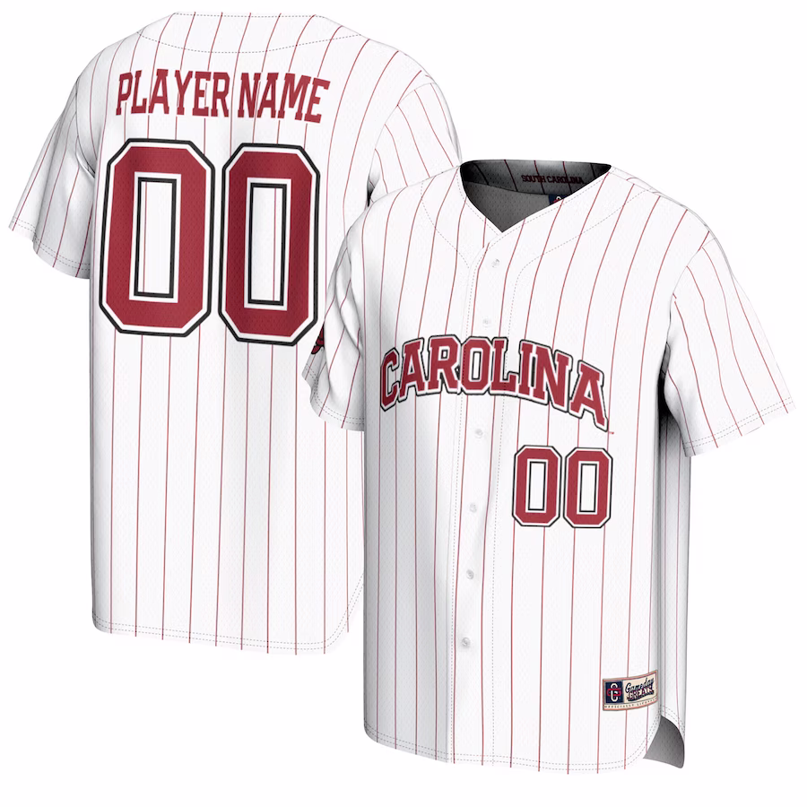 South Carolina Gamecocks GameDay Greats Youth NIL Pick-A-Player Baseball Lightweight Jersey - White - Jersey