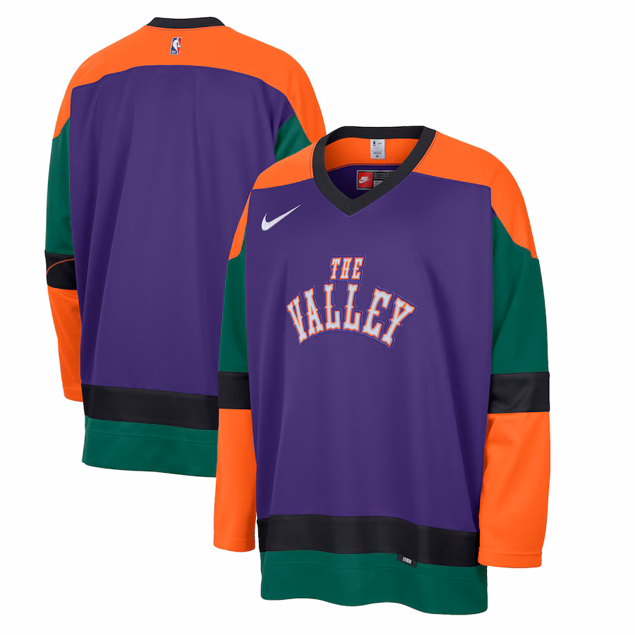 Men's Phoenix Suns Nike Purple 2024/25 City Edition Courtside Heavyweight Hockey Jersey - Jersey