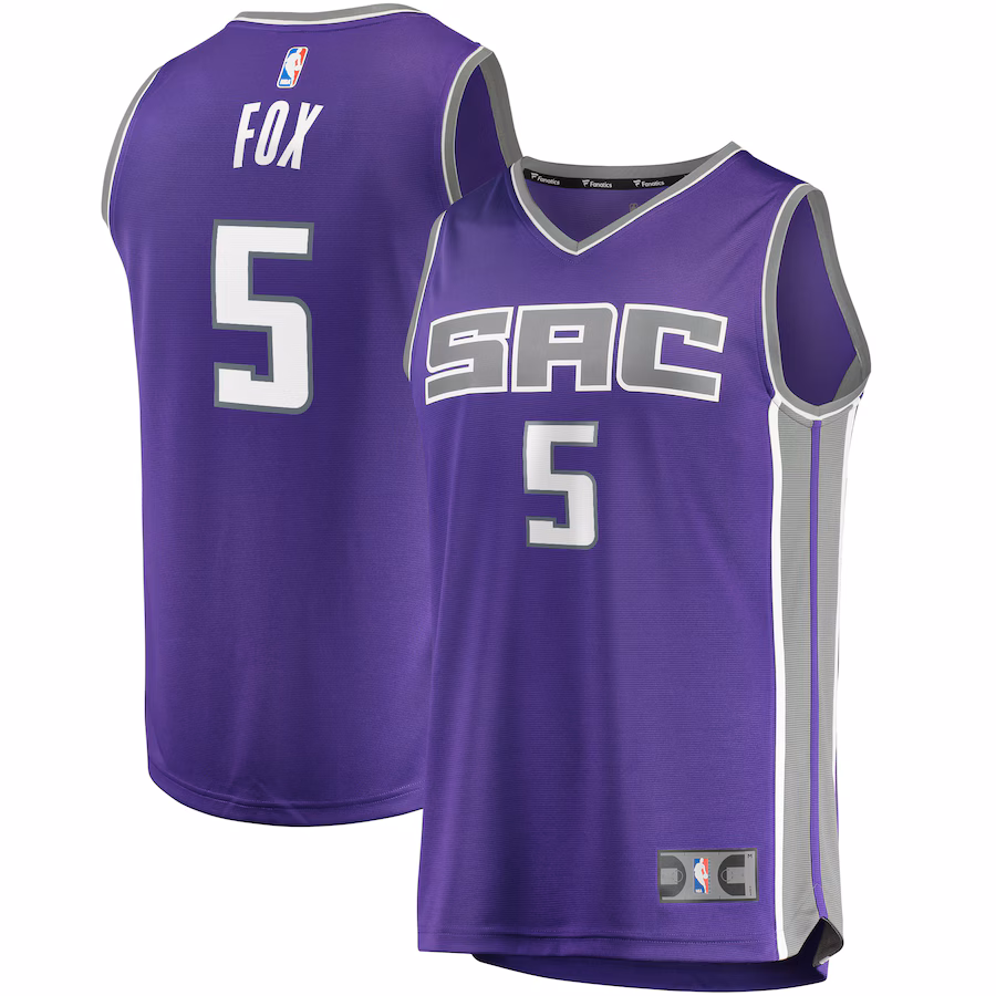 Men's Sacramento Kings De'Aaron Fox Fanatics Purple Fast Break Player Replica Jersey - Icon Edition - Jersey