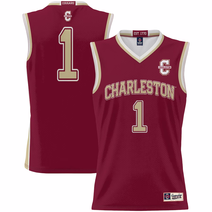 Charleston Cougars GameDay Greats Unisex  #1 Basketball Jersey -  Maroon - Jersey