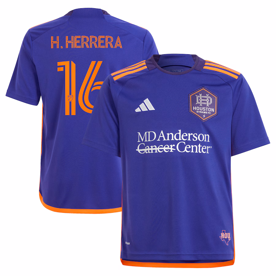 Youth Houston Dynamo FC Héctor Herrera adidas Purple 2024 Still Holdin' Replica Player Jersey - Jersey