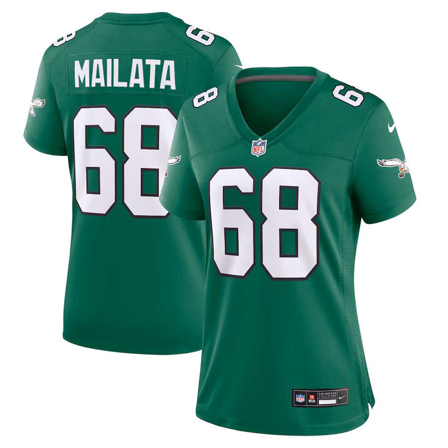 Women's Philadelphia Eagles Jordan Mailata Nike Kelly Green Alternate Game Jersey - Jersey