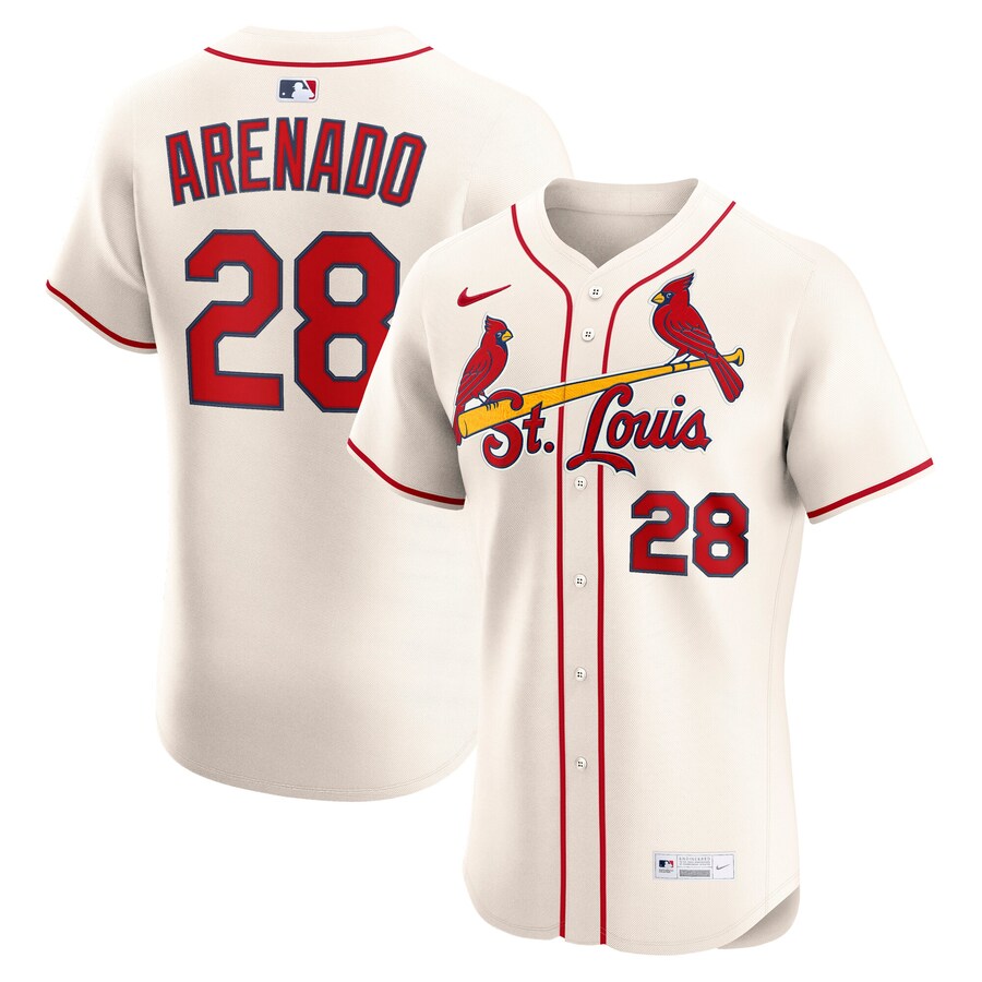 Men's St. Louis Cardinals Nolan Arenado Nike Cream Alternate Elite Jersey - Jersey