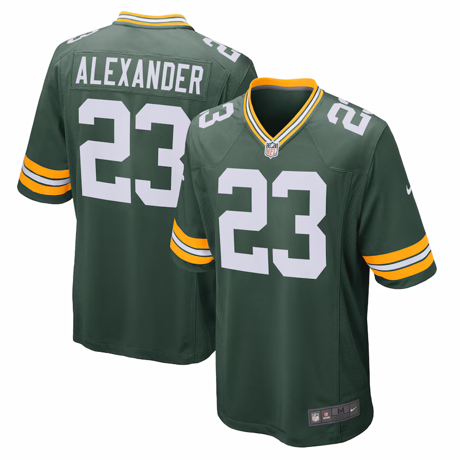 Men's Green Bay Packers Jaire Alexander Nike Green Game Team Jersey - Jersey