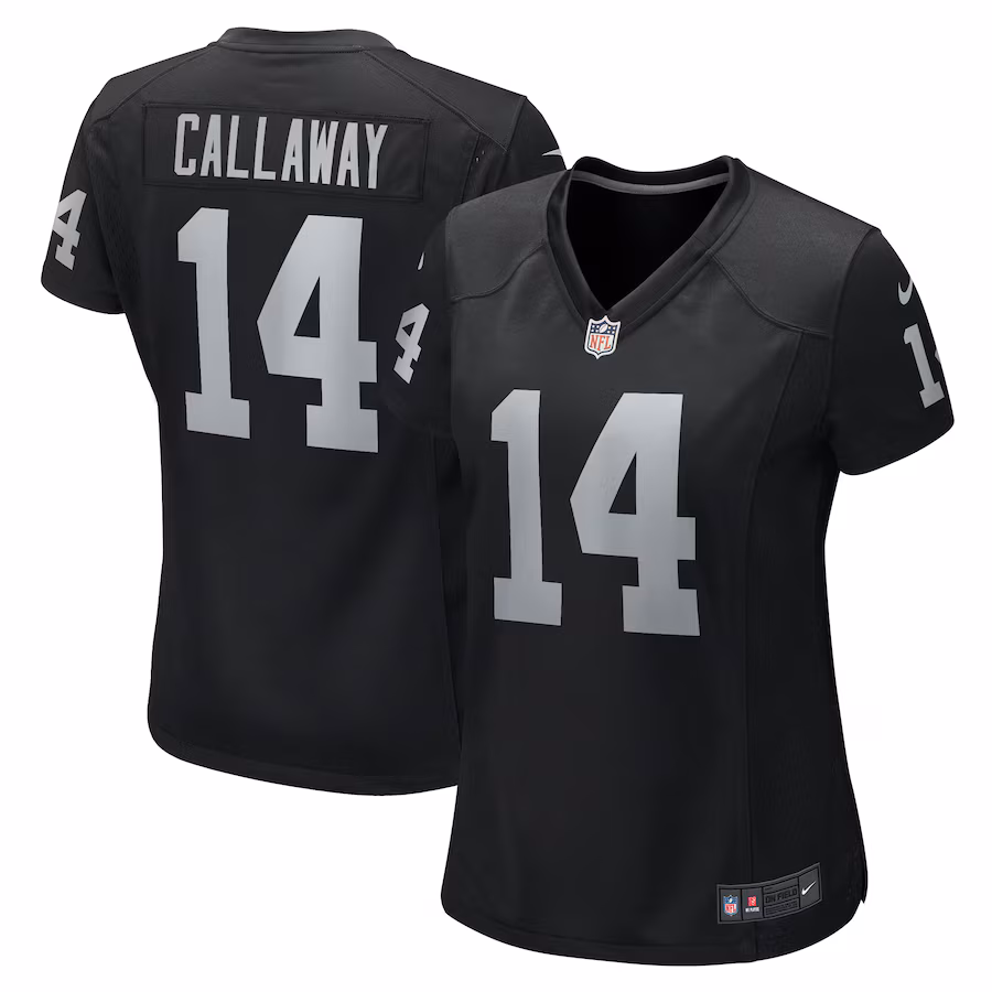 Women's Las Vegas Raiders Marquez Callaway Nike  Black Team Game Jersey - Jersey