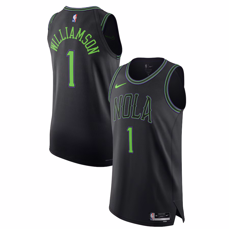 Men's New Orleans Pelicans Zion Williamson Nike Black  Authentic Jersey - City Edition - Jersey