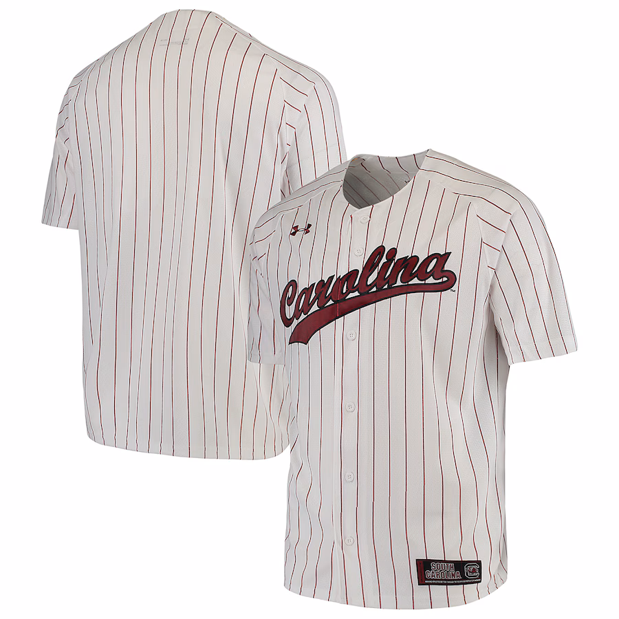 South Carolina Gamecocks Under Armour Performance Replica Baseball Jersey - White - Jersey