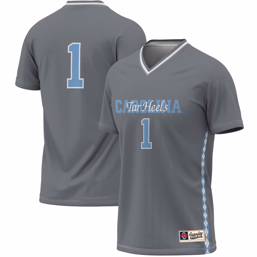 Youth GameDay Greats #1 Gray North Carolina Tar Heels Women's Soccer Lightweight Fashion Jersey - Jersey