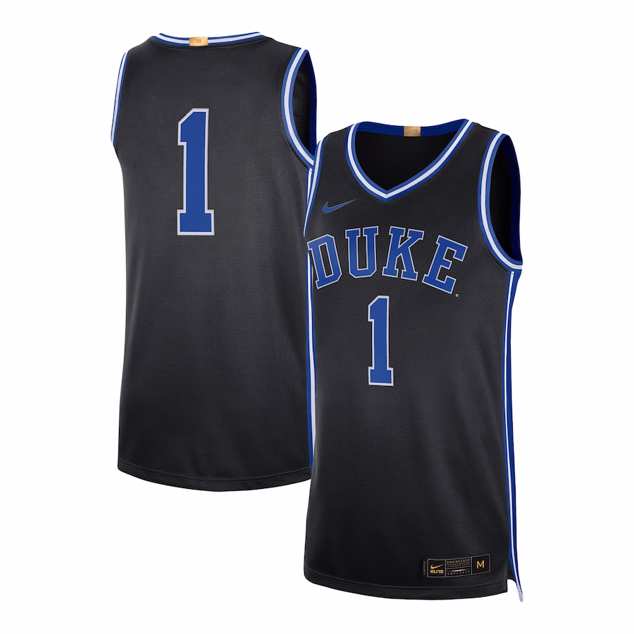 #1 Duke Blue Devils Nike Limited Authentic Jersey - Black - Jersey