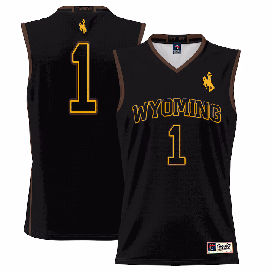 #1  Wyoming Cowboys GameDay Greats  Lightweight Basketball Jersey - Black - Jersey