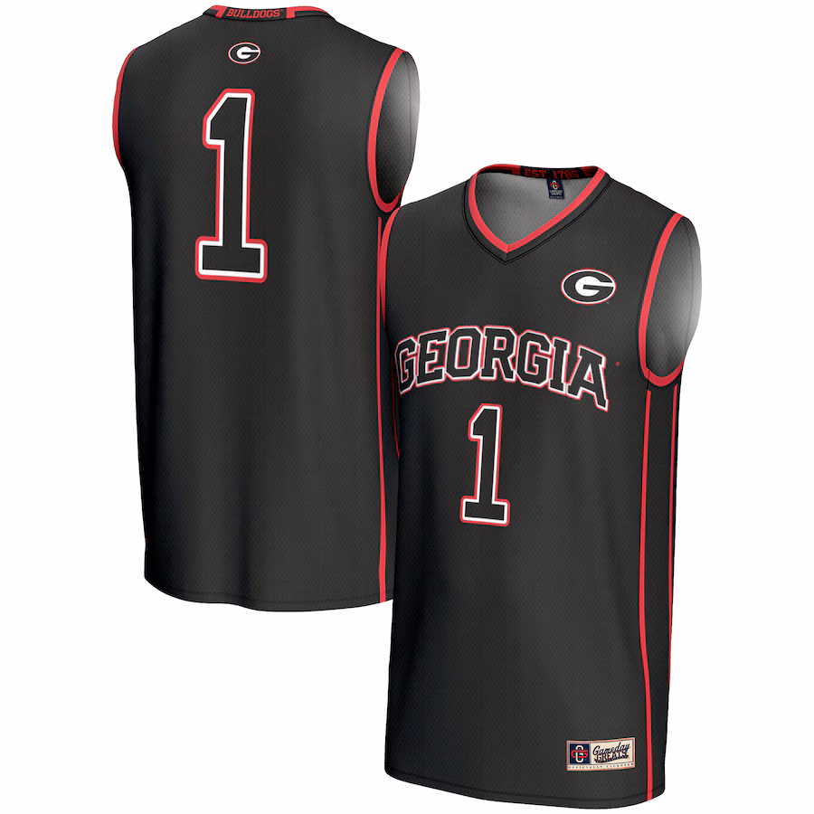 Youth GameDay Greats #1 Black Georgia Bulldogs Lightweight Basketball Jersey - Jersey