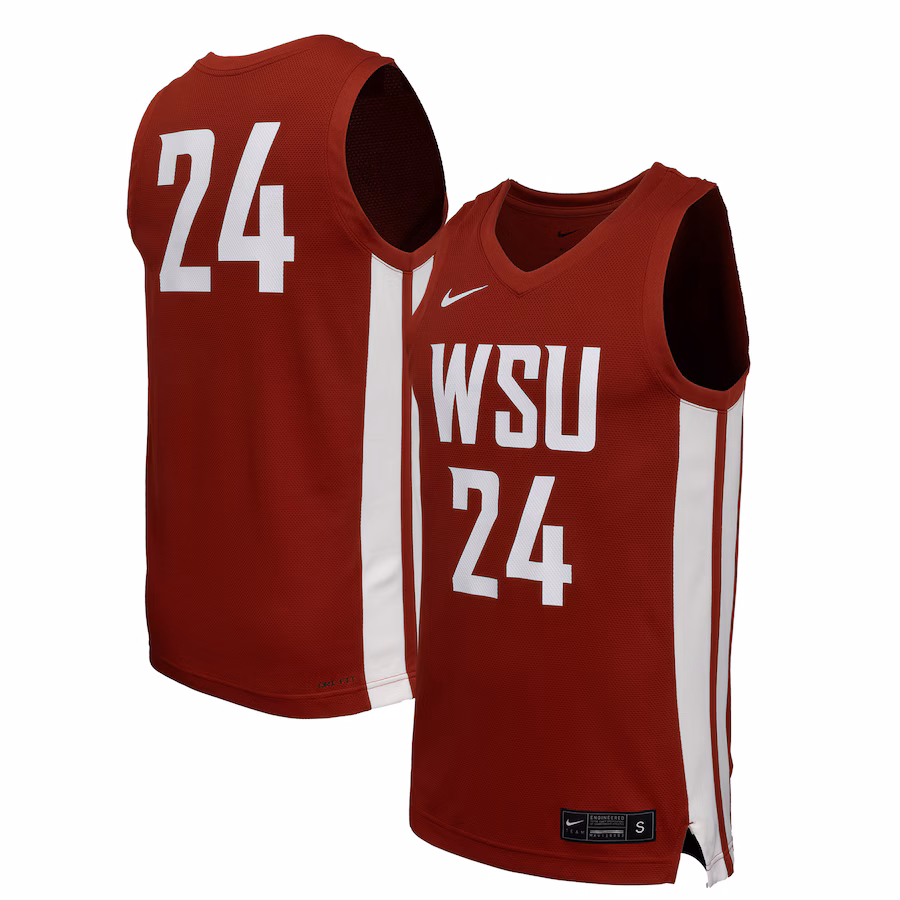 Men's Nike  Crimson Washington State Cougars  Replica Basketball Jersey - Jersey