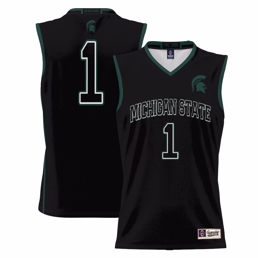#1  Michigan State Spartans GameDay Greats  Lightweight Basketball Jersey - Black - Jersey