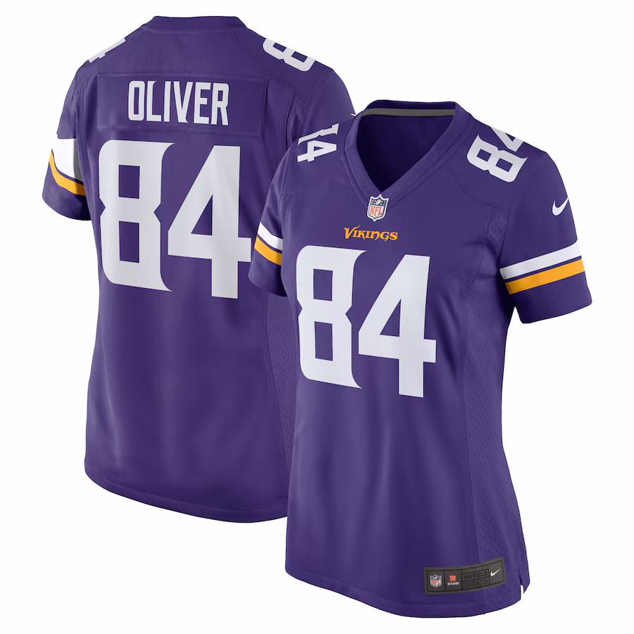 Women's Minnesota Vikings Josh Oliver Nike Purple Game Player Jersey - Jersey