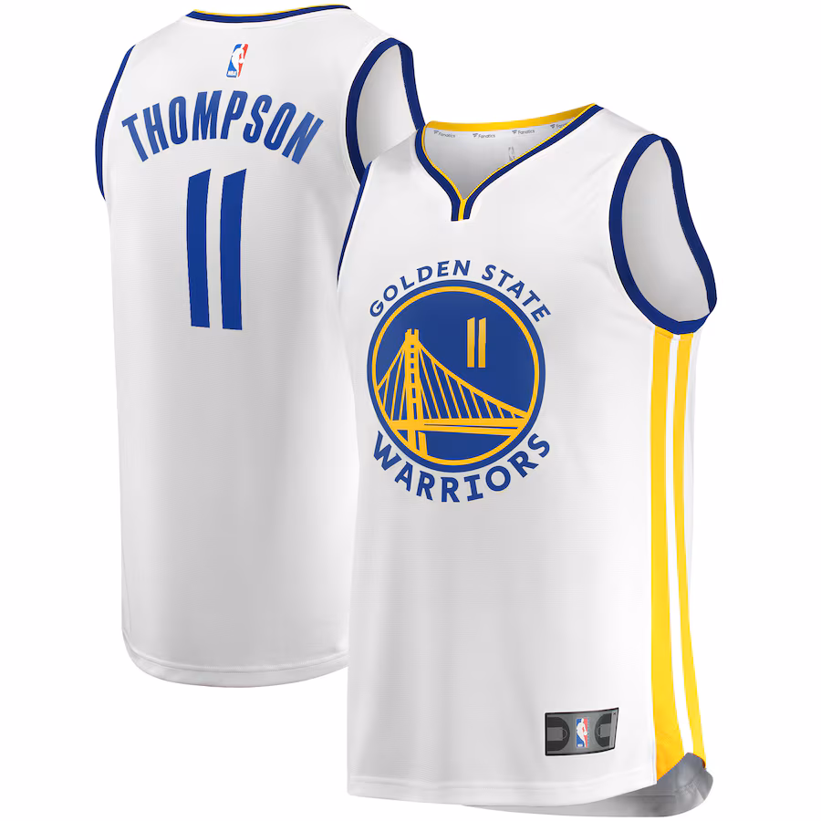 Men's Golden State Warriors Klay Thompson Fanatics White Fast Break Replica Player Jersey - Association Edition - Jersey