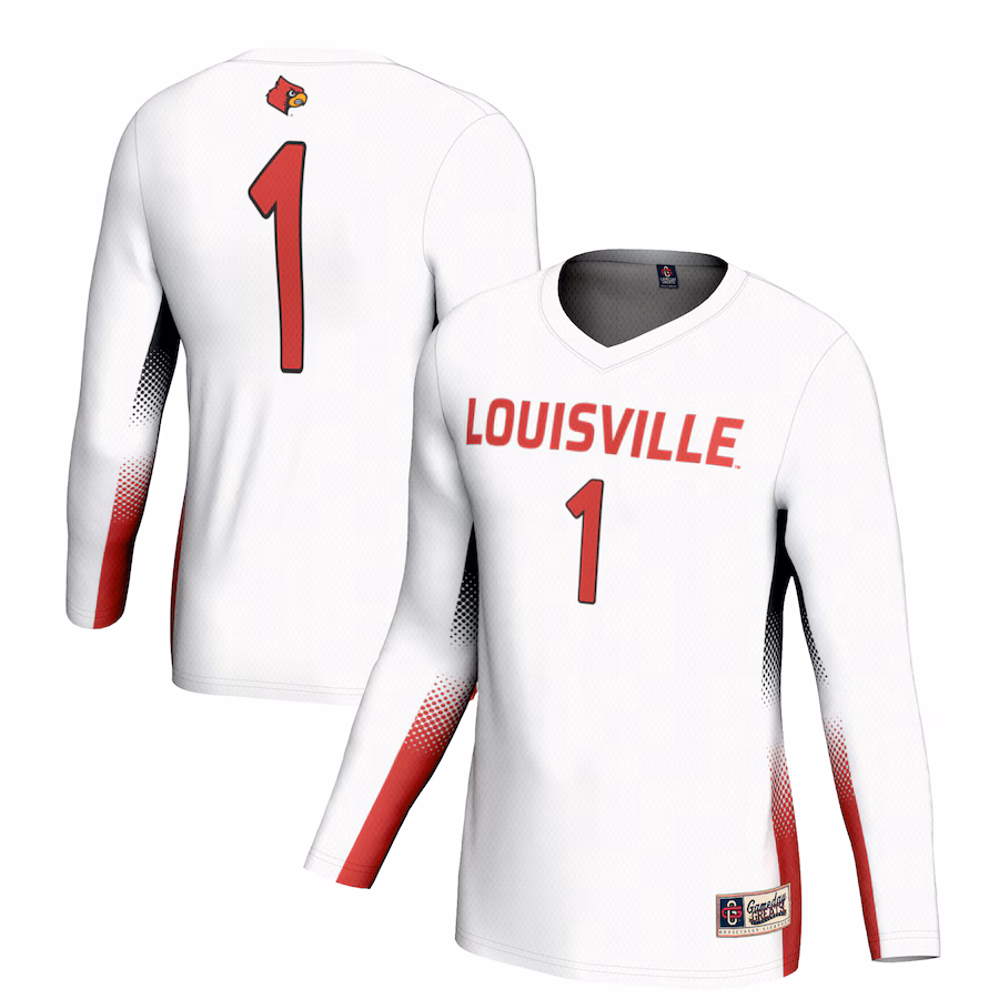 Unisex GameDay Greats #1 White Louisville Cardinals Lightweight Volleyball Jersey - Jersey