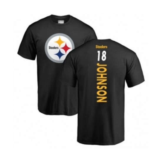 Pittsburgh Steelers #18 Diontae Johnson Black Backer T-Shirt - Jersey